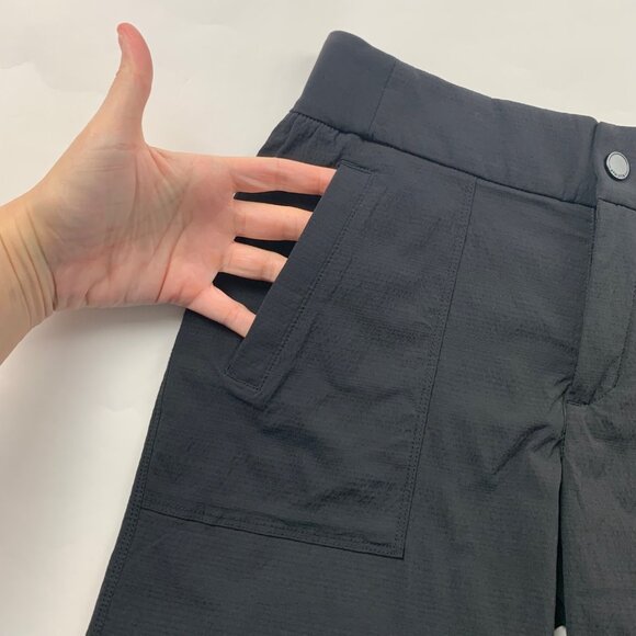 Athleta Black Quick Dry Nylon Bermuda Shorts 4 - Picture 2 of 6